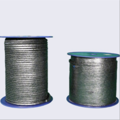 Pair of spooled flexible graphite gland packing with blue reels, high-purity expanded graphite packing material for valve stem and pump shaft industrial sealing-LiLuan Technology