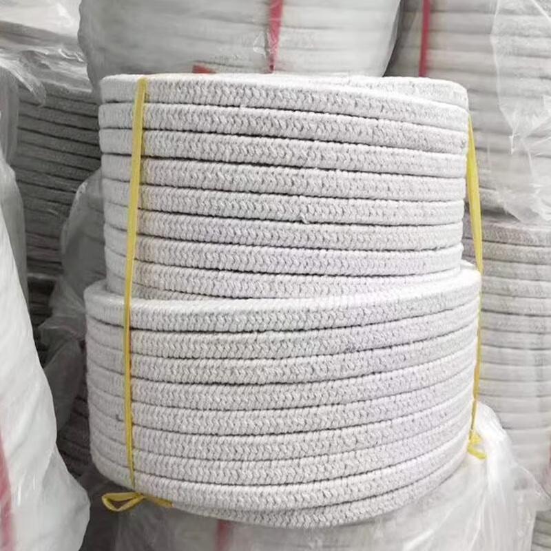 Bulk stacked ceramic fiber gland packing, high temperature resistant industrial sealing rope for furnace, valve and pipeline high temp sealing applications-LiLuan Technology