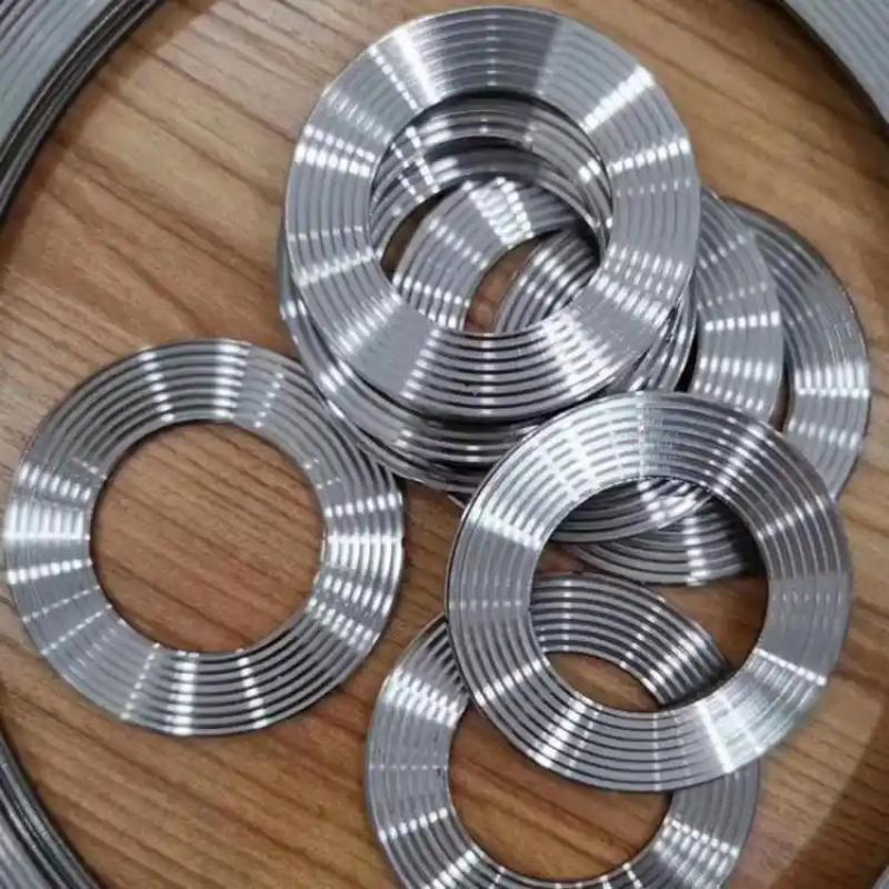 Bulk stock of stainless steel serrated (corrugated) metal gaskets, industrial sealing solutions for chemical refineries, boilers and process equipment.-LiLuan Technology