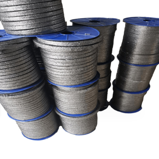 Bulk supply of carbon fiber gland packing spools, high performance carbon fiber sealing rope for valve and pump shaft sealing applications-LiLuan Technology