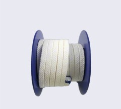 PTFE (Teflon) packing rope on blue spool, high chemical resistance industrial sealing material for industrial valves and pumps-LiLuan Technology