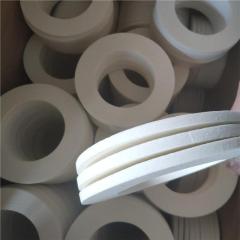 Close-up view of ceramic fiber insulation gasket, high temperature aluminum silicate fiber gasket sheet for industrial high temp sealing and thermal insulation applications-LiLuan Technology