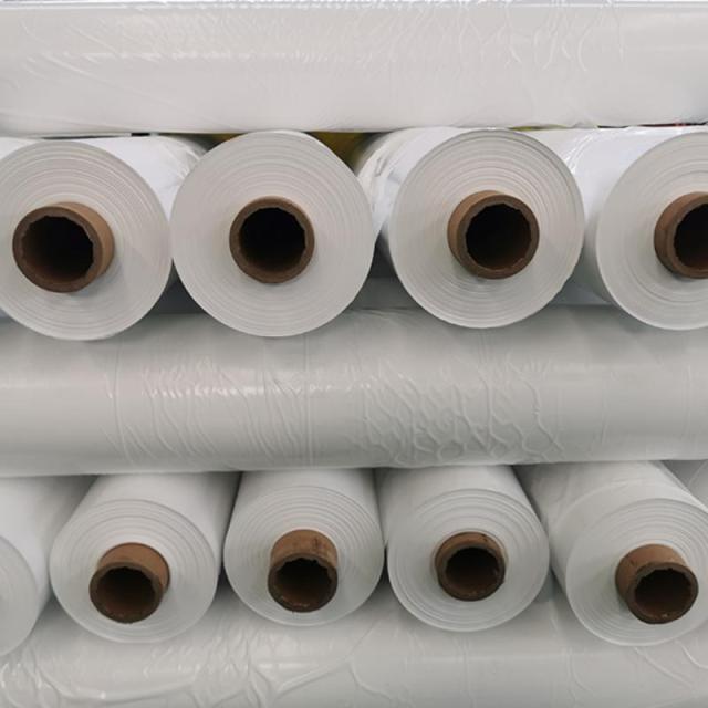 Bulk stock of PE heat shrink film rolls in factory, high performance polyethylene shrink wrap for industrial packaging, cargo bundling and dust-proof protection-LiLuan Technology