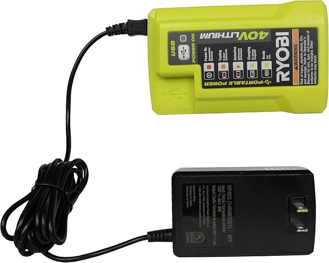 GENUINE Ryobi OP403 Lithium-ion 40 Volt Battery Charger W/USB Plug in