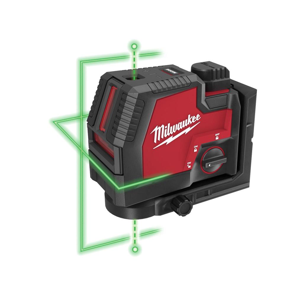 Genuine Milwaukee 3522-20 USB Rechargeable Green Cross Line & Plumb Points Laser