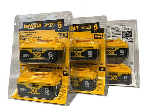 6X Dewalt DCB206-6 20V MAX PREMIUM XR 6.0Ah LITHIUM ION BATTERY PACK Genuine