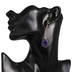 2021 new fashion earrings gold color plated irregular hoop earring for women wholesale hot sale jewelry