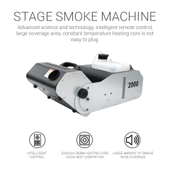 CH 2000W Smoke Fog Machine Stage Light For Weeding Party,Remote Stage Light Control Smoke Machine Fog Maker