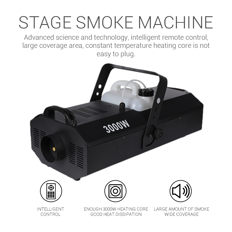 CH 3000W Smoke Fog Machine Stage Light For Wedding Party,Fog Machine For Wedding Stage Light Fog Machine