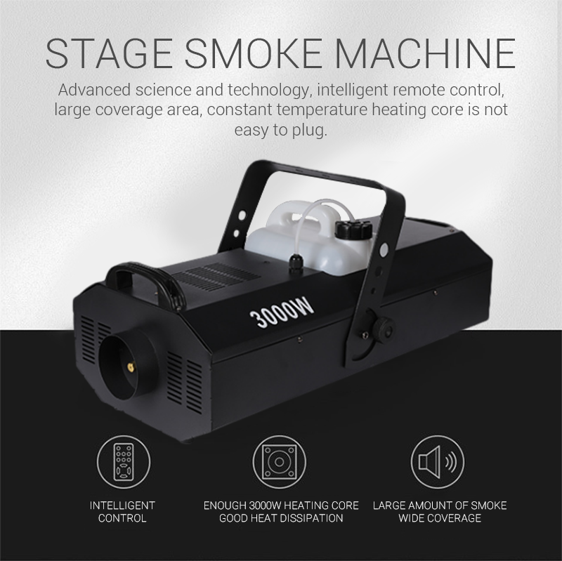 CH 3000W Smoke Fog Machine Stage Light For Wedding Party,Fog Machine For Wedding Stage Light Fog Machine
