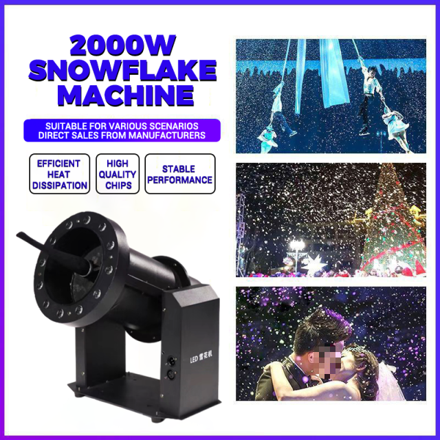 CH 2000W Snow Making Machine Outdoor For Party Wedding,Hot Sale Ice Shaver Machine Commercial Snow