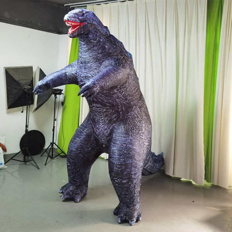 CH Godzilla Mascot Costume Cartoon Character For Adults,Inflatable Halloween Costumes For Adults