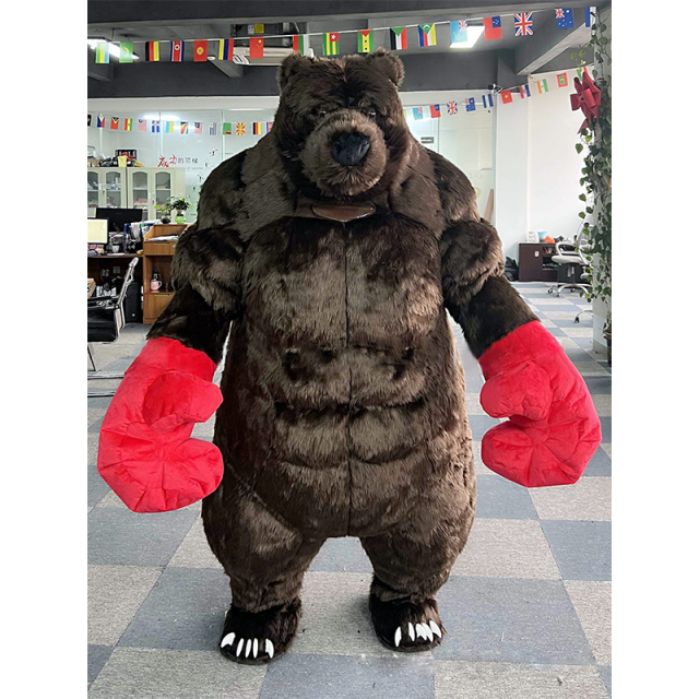 CH Boxing Bear Cosplay Mascot Costume For Adults,Hot Sale Mascot Costume Cartoon Character For Kids