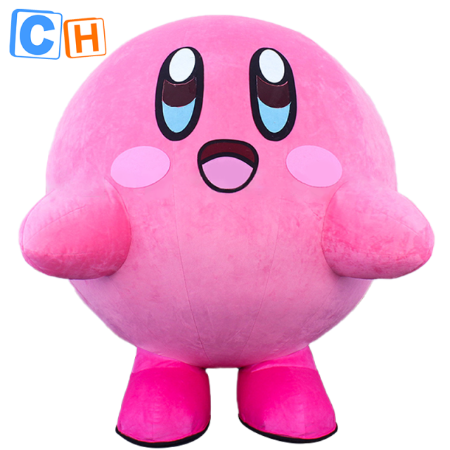 CH Kirby Theme Mascot Costume Cartoon Character For Kids,Hot Sale Adult Mascot Costume For Adults