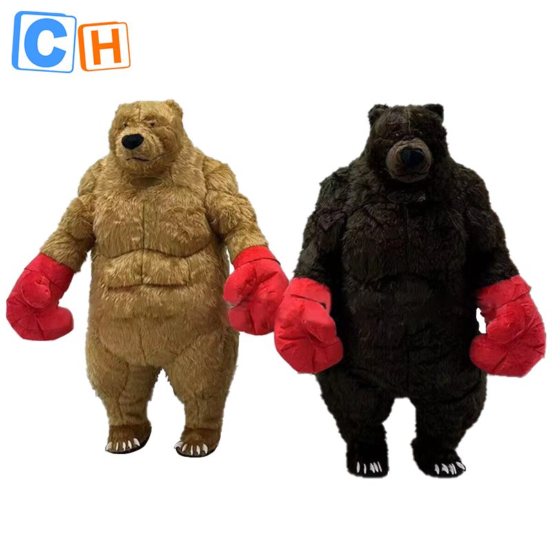 CH Boxing Bear Cosplay Mascot Costume For Adults,Hot Sale Mascot Costume Cartoon Character For Kids