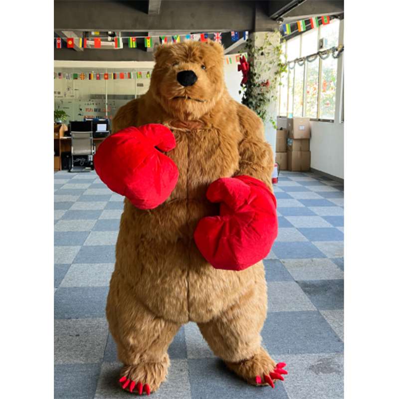 CH Boxing Bear Cosplay Mascot Costume For Adults,Hot Sale Mascot Costume Cartoon Character For Kids