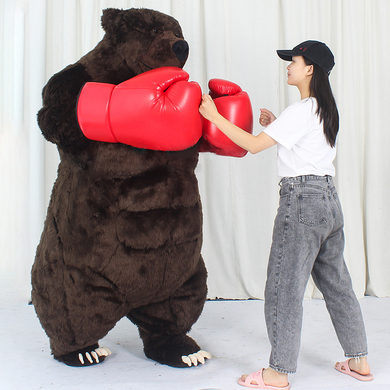 CH Boxing Bear Cosplay Mascot Costume For Adults,Hot Sale Mascot Costume Cartoon Character For Kids