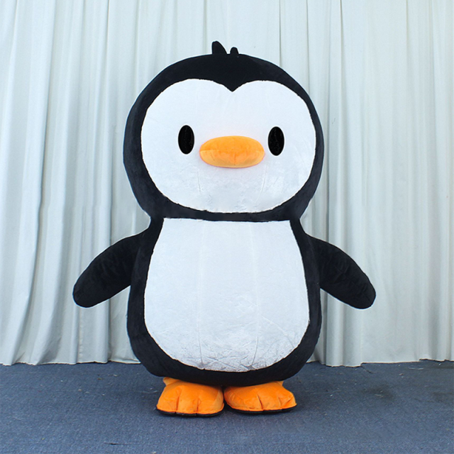 CH Cue Penguin Mascot Costume Custom Adults For Sale,Commercial Realistic Cartoon Mascot Costume