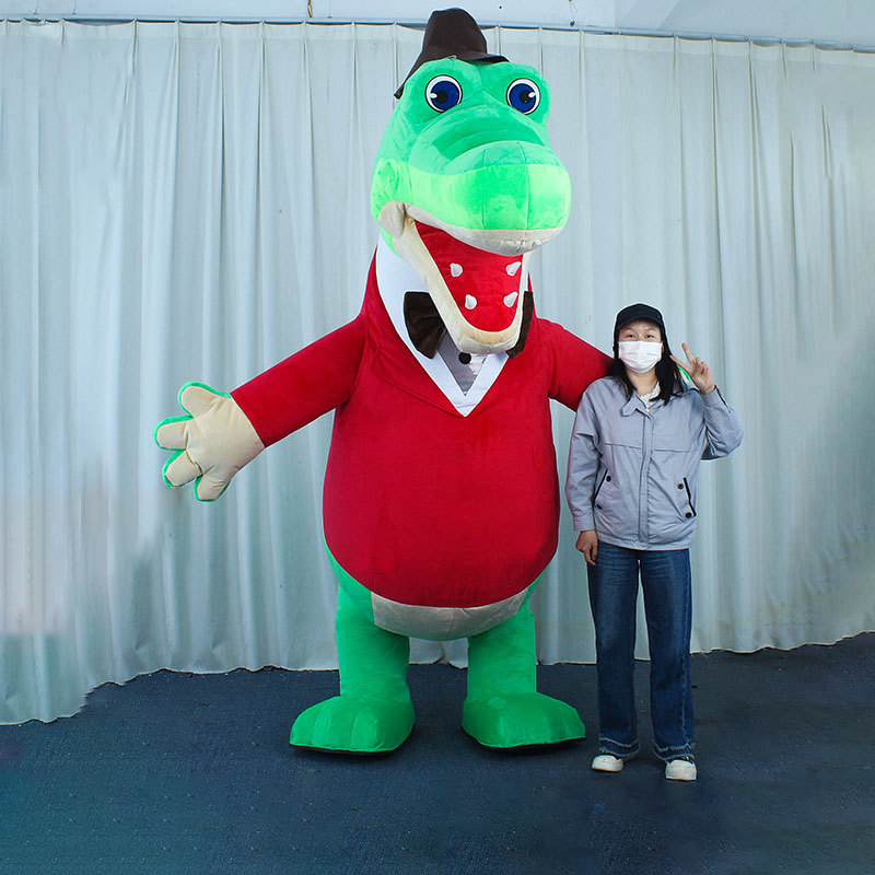 CH Crocodile Mascot Costume Cartoon Character For Adults,Hot Sale Inflatable Costumes For Kids
