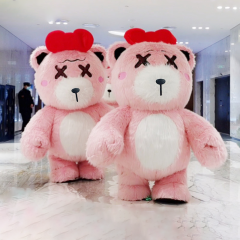 CH Pink Bear Custom Made Adult Mascot Costumes For Sale,Hot Sale Inflatable Halloween Costumes For Adults