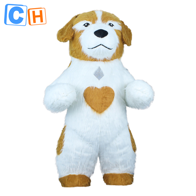 CH Brown Bulldog Mascot Costume Cartoon Character For Adults,Inflatable Animal Mascot Costume For Sale