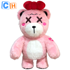 CH Pink Bear Custom Made Adult Mascot Costumes For Sale,Hot Sale Inflatable Halloween Costumes For Adults