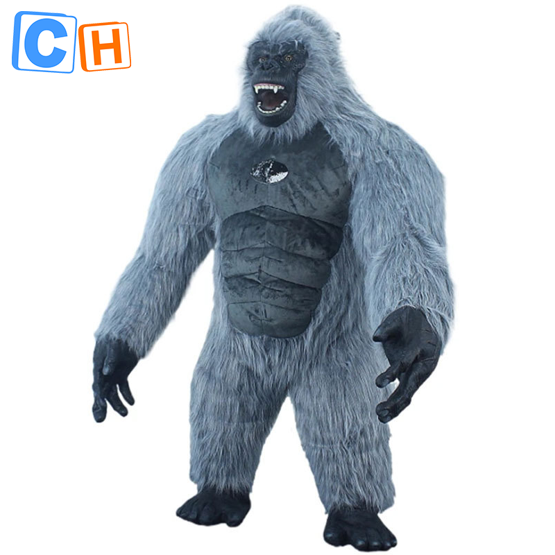 CH Three Color Gorilla Mascot Costume Adult For Sale,Hot Sale Mascot Costume Cartoon Character