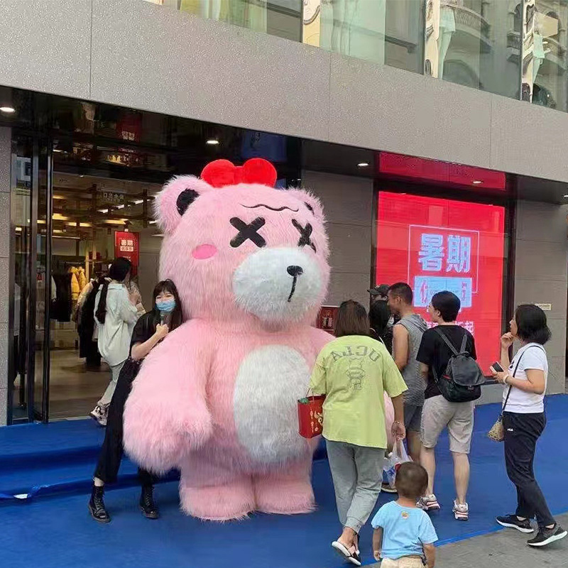 CH Pink Bear Custom Made Adult Mascot Costumes For Sale,Hot Sale Inflatable Halloween Costumes For Adults