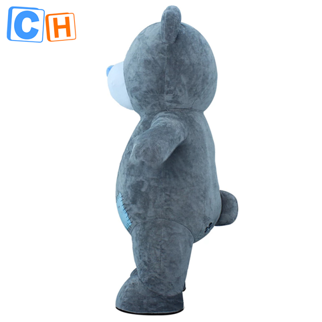 CH Patch Bear Mascot Costume Cartoon Character For Adults,Inflatable Costumes Walking Mascot For Sale