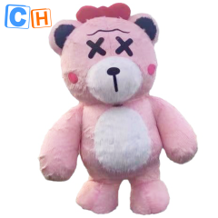 CH Pink Bear Custom Made Adult Mascot Costumes For Sale,Hot Sale Inflatable Halloween Costumes For Adults