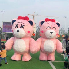 CH Pink Bear Custom Made Adult Mascot Costumes For Sale,Hot Sale Inflatable Halloween Costumes For Adults