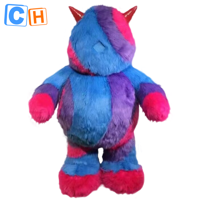 CH Colorful Monster Cartoon Character Mascot Costume For Sale,Commercial Cartoon Cosplay Easter Party