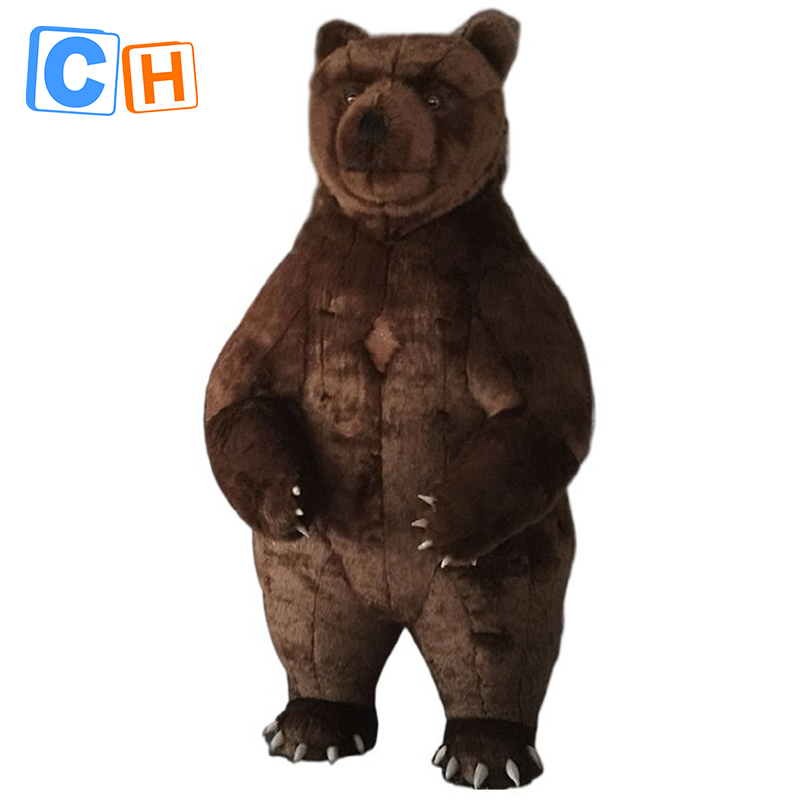 CH Dark Brown Bear Mascot Costumes For Adults,Commercial Cartoon Character Mascot Costume
