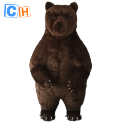 CH Dark Brown Bear Mascot Costumes For Adults,Commercial Cartoon Character Mascot Costume