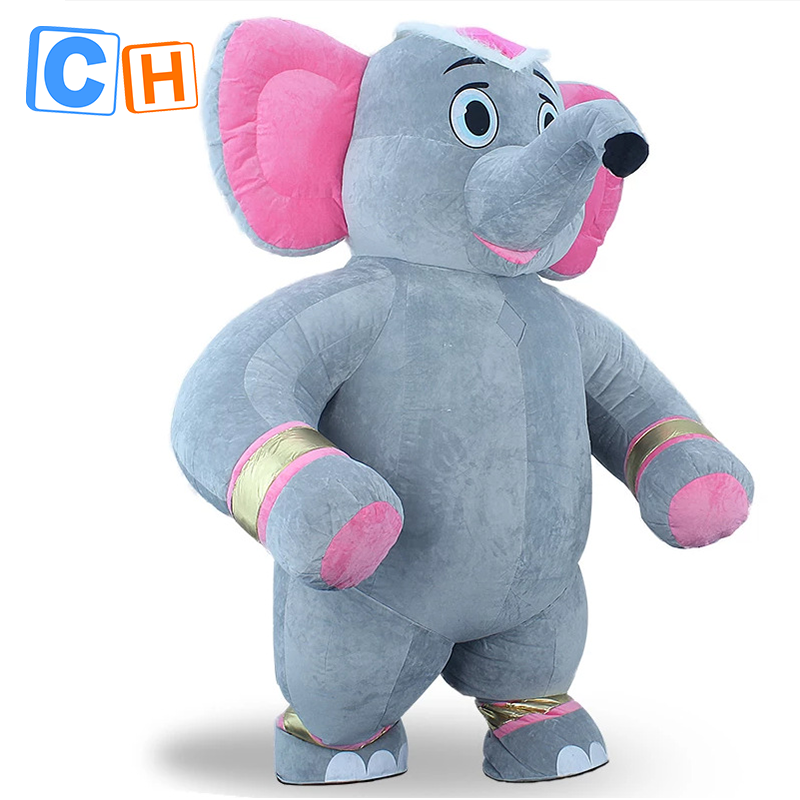 CH Cue Elephant Adult Custom Stage Performance Costumes For Sale,Cartoon Character Mascot Costume For Adults