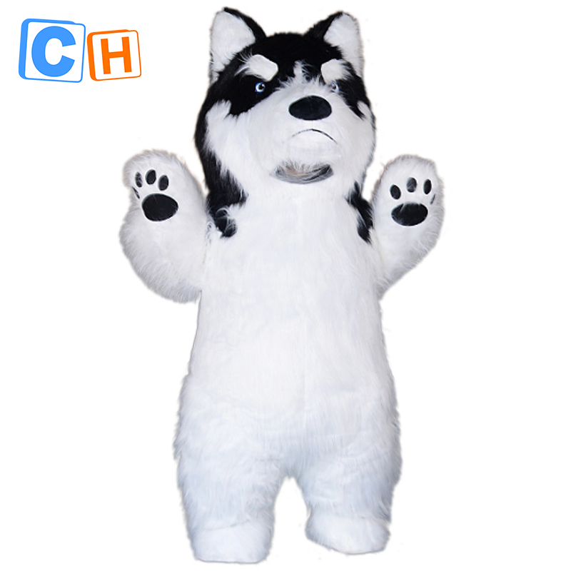CH Siberian Husky Mascot Costume Cartoon Character For Event,Commercial Cosplay Mascot Cloth Plush For Sale