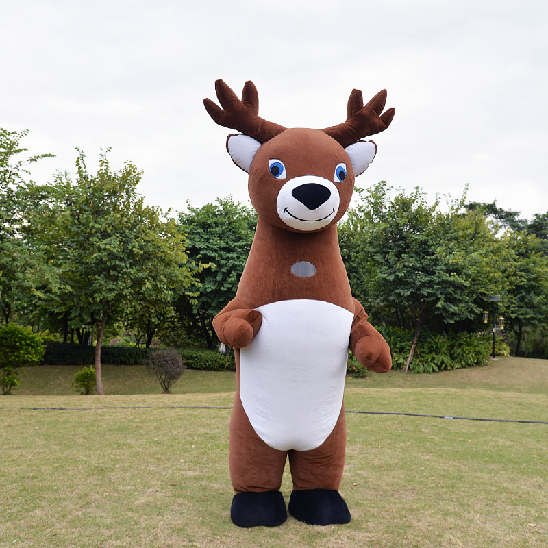 CH Elk Theme Mascot Costume Cartoon Character For Adults,Factory Real Picture Adult Size Mascot Costume For Sale