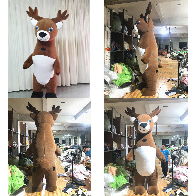 CH Elk Theme Mascot Costume Cartoon Character For Adults,Factory Real Picture Adult Size Mascot Costume For Sale