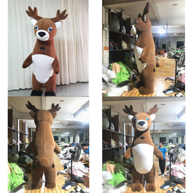 CH Elk Theme Mascot Costume Cartoon Character For Adults,Factory Real Picture Adult Size Mascot Costume For Sale