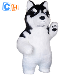 CH Siberian Husky Mascot Costume Cartoon Character For Event,Commercial Cosplay Mascot Cloth Plush For Sale