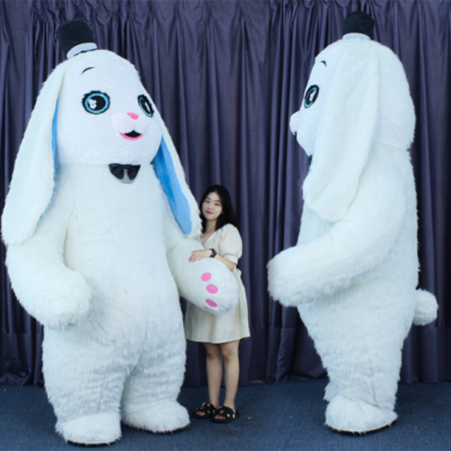 CH Cue Rabbit Mascot Costume Cartoon Character For Sale,Hot Sale Inflatable Mascot Costume