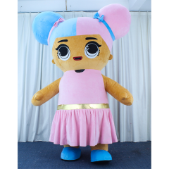 CH LOL GIRL Mascot Costume Cartoon Character For Event,Custom Made Adult Mascot Costumes For Sale