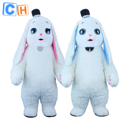 CH Cue Rabbit Mascot Costume Cartoon Character For Sale,Hot Sale Inflatable Mascot Costume