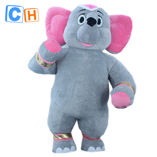 CH Cue Elephant Adult Custom Stage Performance Costumes For Sale,Cartoon Character Mascot Costume For Adults