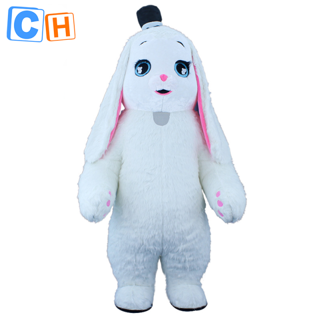 CH Cue Rabbit Mascot Costume Cartoon Character For Sale,Hot Sale Inflatable Mascot Costume