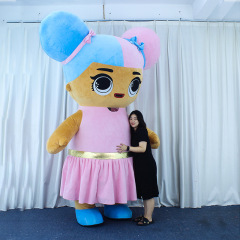 CH LOL GIRL Mascot Costume Cartoon Character For Event,Custom Made Adult Mascot Costumes For Sale