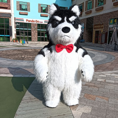 CH Siberian Husky Mascot Costume Cartoon Character For Event,Commercial Cosplay Mascot Cloth Plush For Sale