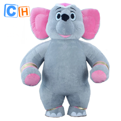 CH Cue Elephant Adult Custom Stage Performance Costumes For Sale,Cartoon Character Mascot Costume For Adults