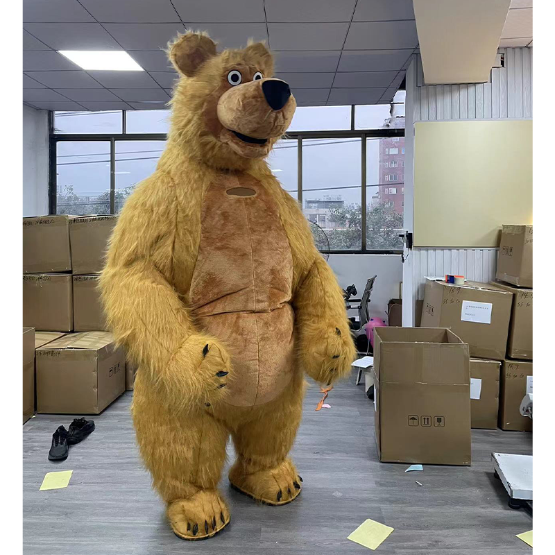 CH Brown Bear Theme Cosplay Mascot Cloth Plush For Sale,Commercial Animal Cosplay Mascot Costume