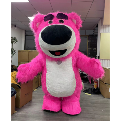 CH Strawberry Bear Mascot Costume Cartoon Character For Sale,Commercial Custom Made Cartoon Mascots Costumes